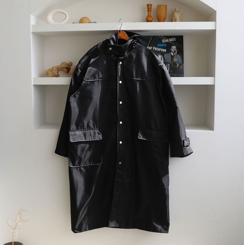 ASCLO Snap Button Hood Coat (2color)