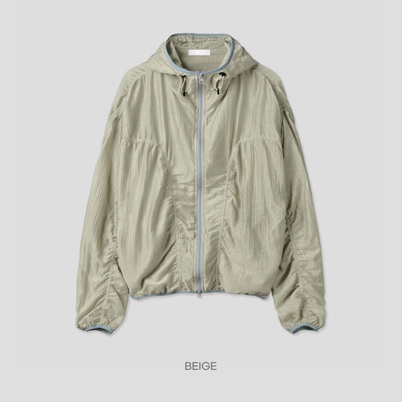 Bailen Shirring Ringer Windbreaker -4C