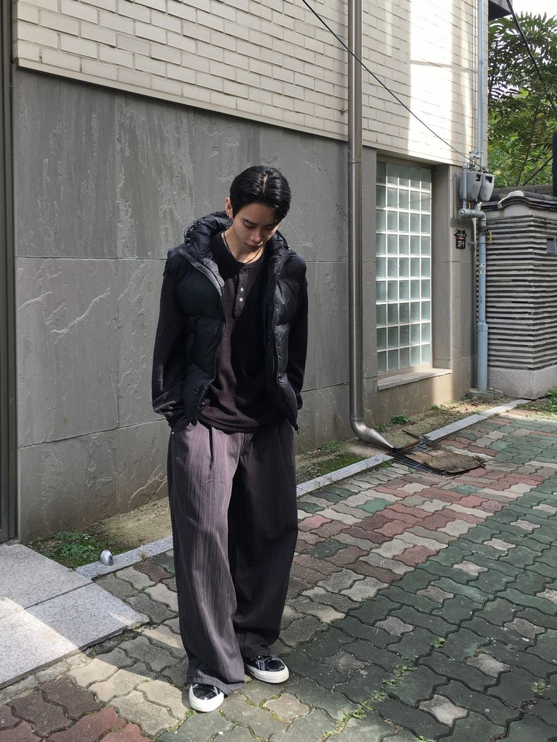 Lumin Stripe Cotton Pants 2C
