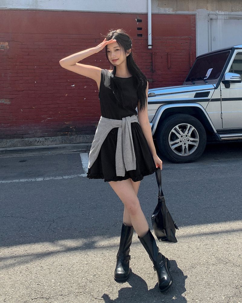 Jany frill mini dress