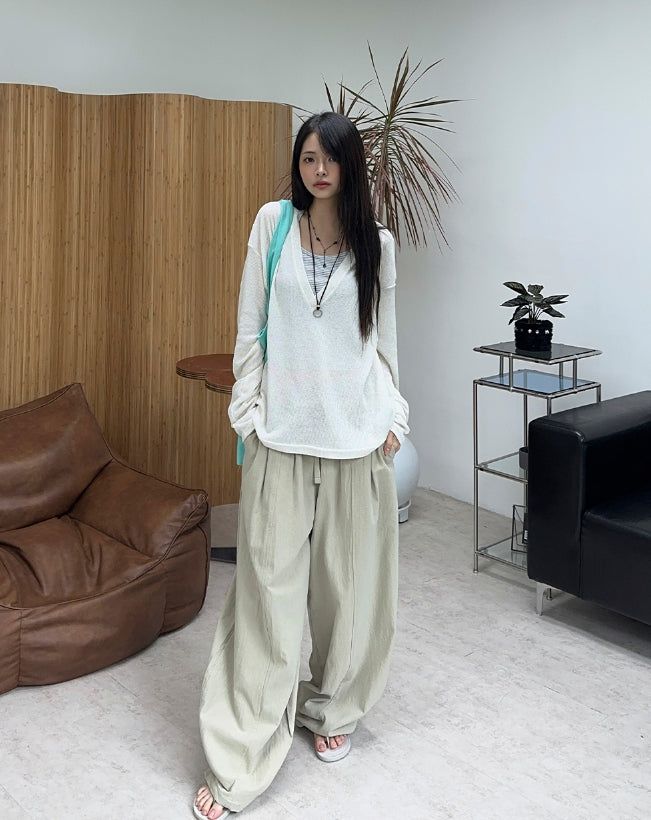 Toru Summer Deep V-Neck T-Shirt