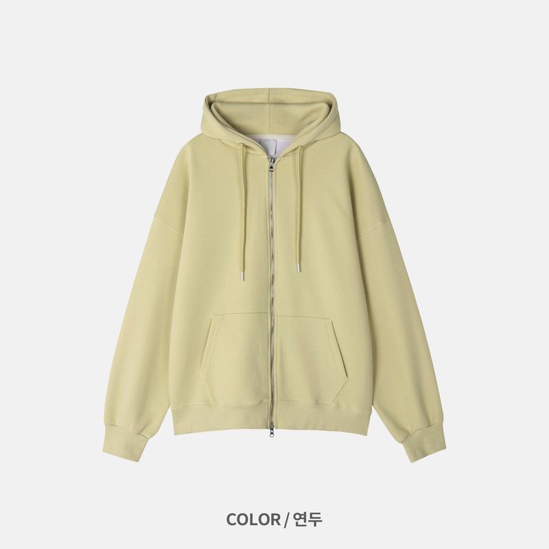 Essential Two-Way Overfit Hooded Zip-Up 12C