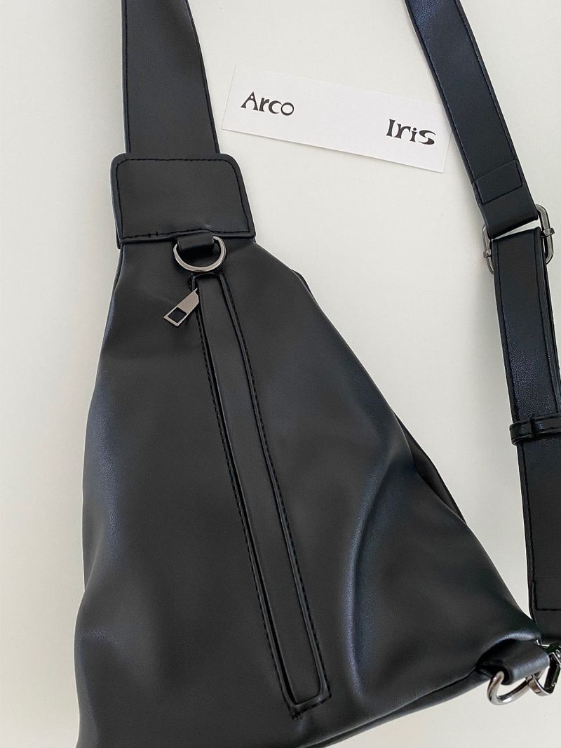 Cross leather sling bag