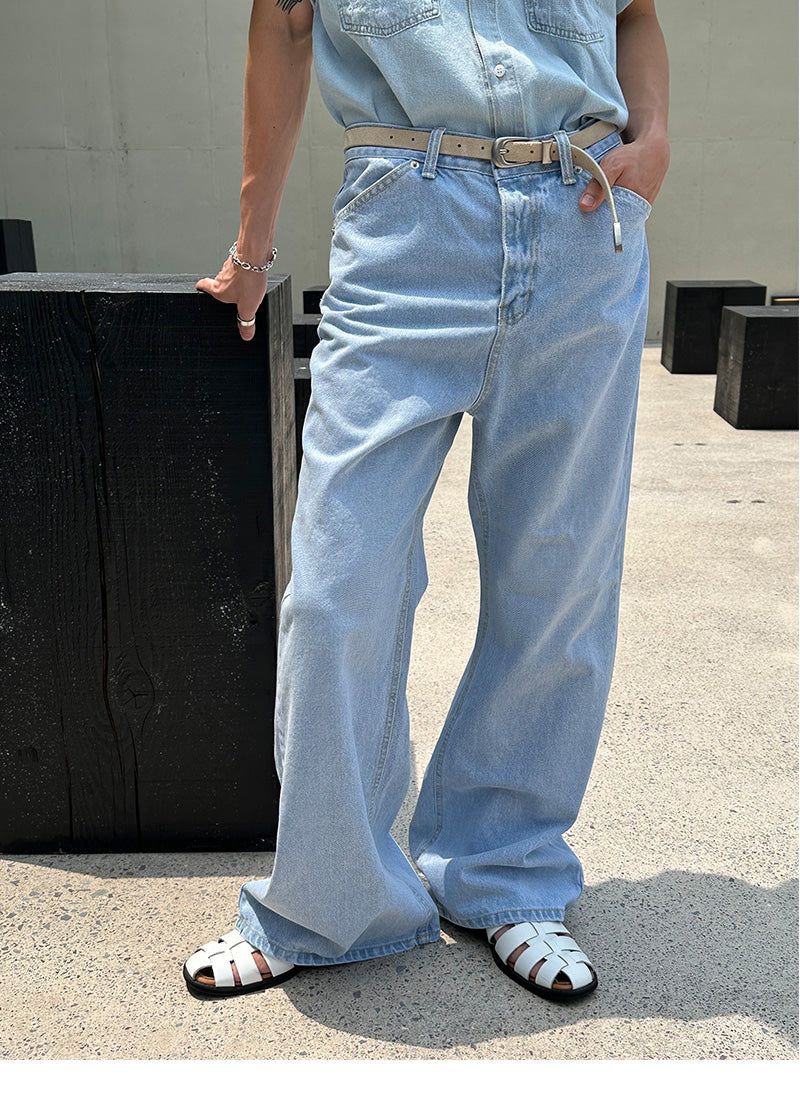 [S/S] Wide flare denim pants