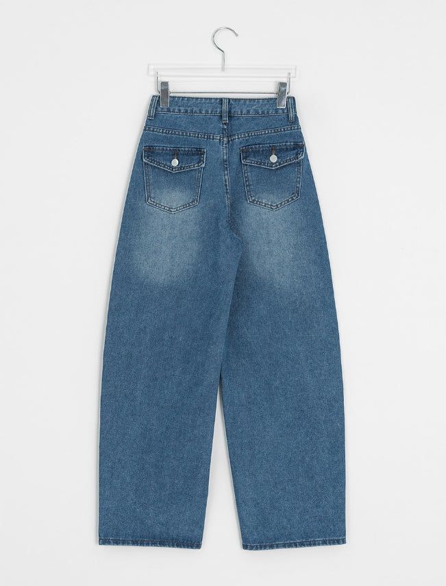 Bayani Washing Wide Denim Pants