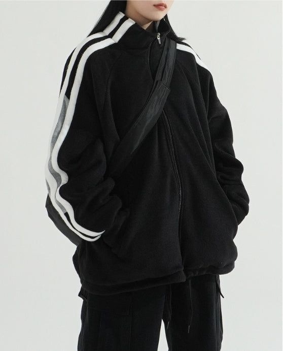 Side Track Over-fit Fleece zip-up Jacket