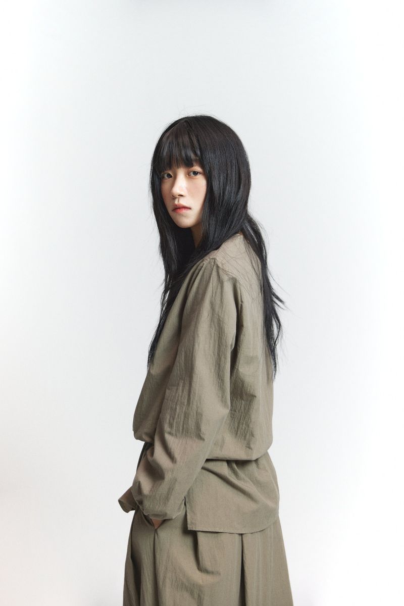 Layered Blouse / Khaki Brown