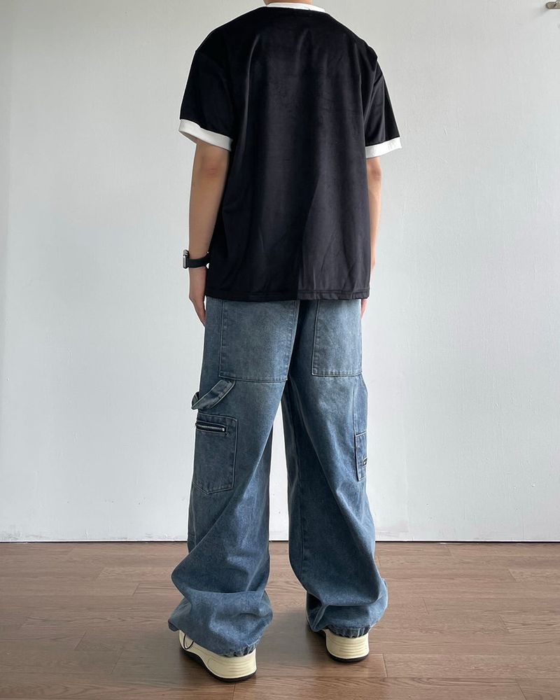 Leaf Double Knee Denim Pants