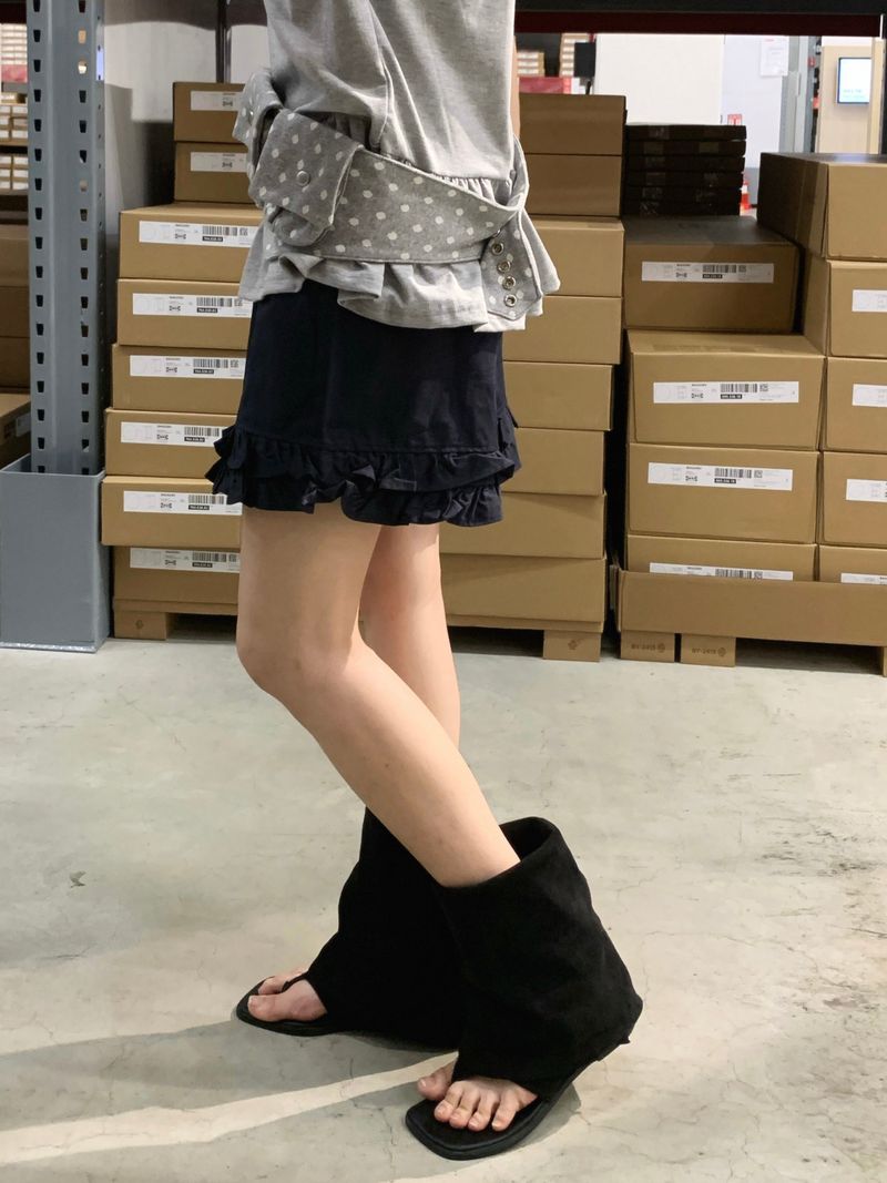 fomfom frill banding shorts (4c)
