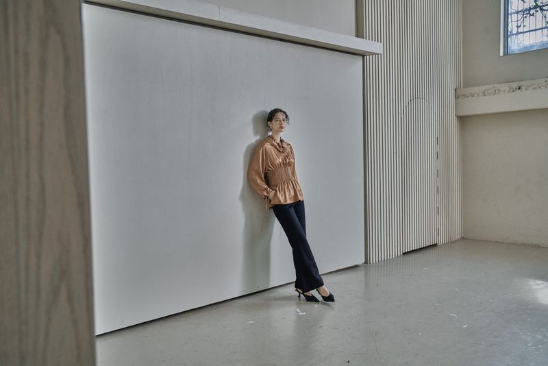 SEYMOUR STRING BLOUSE_BROWN