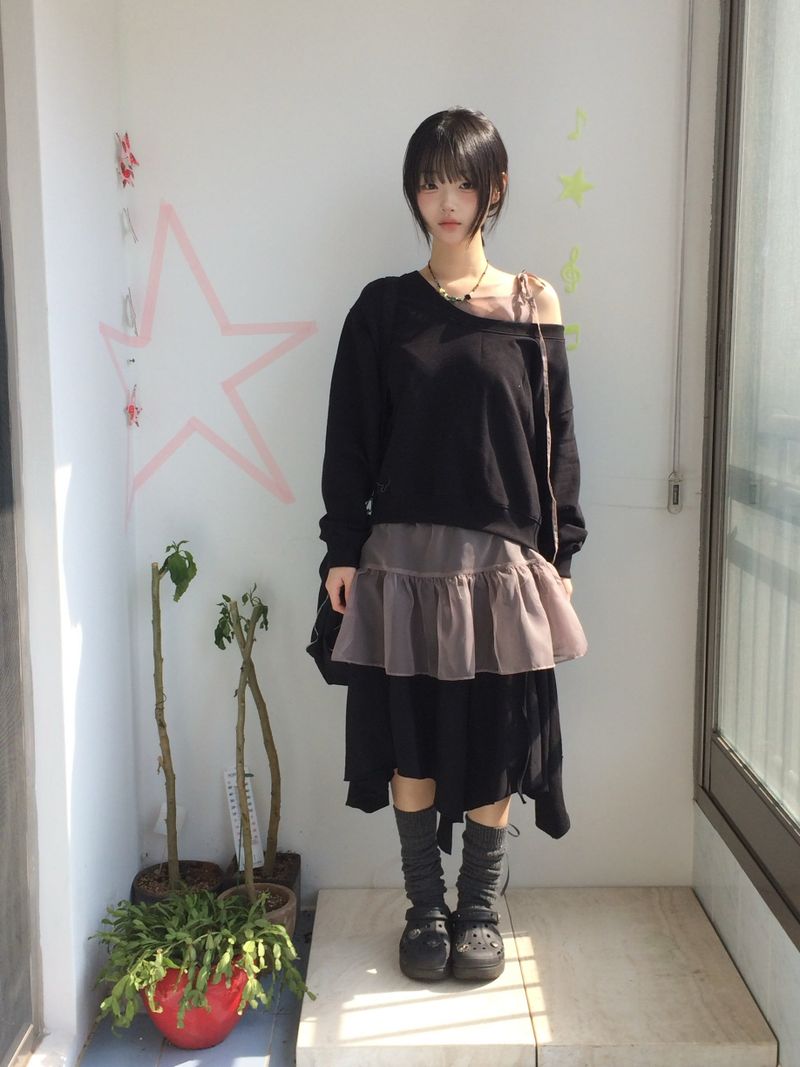 flared ribbon skirt