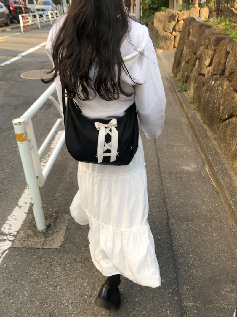 Daily ribbon hobo bag_black