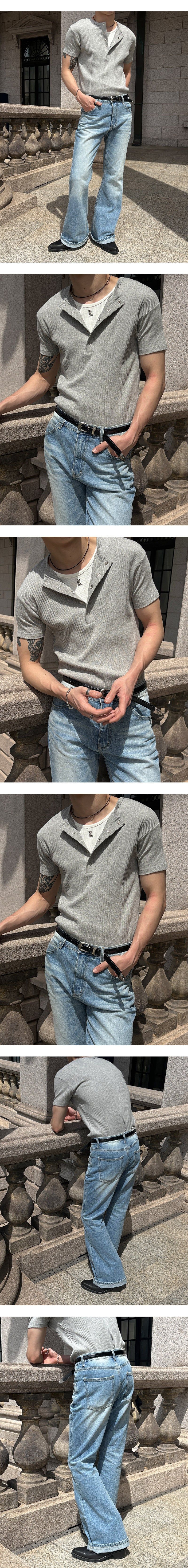 [Unisex] All brush flare denim pants