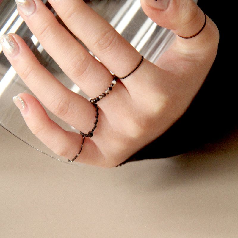 [CCNMADE] 菊 Black Cube Crystal Ring 10.ALL BLACK