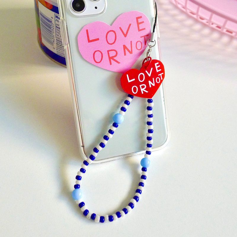 Love or not（ラブオアノット）の「[MADE]Red Love-Marin Bead Strap（Toys/Key Holders）」