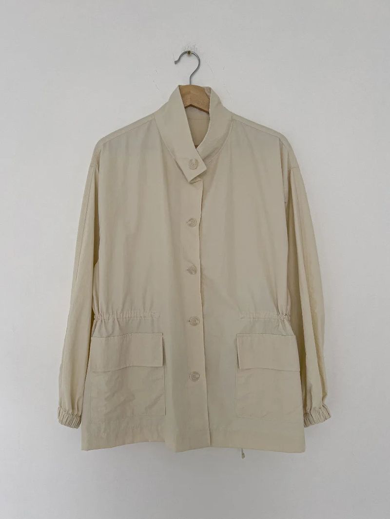 Low Nylon String Loose Fit Jacket