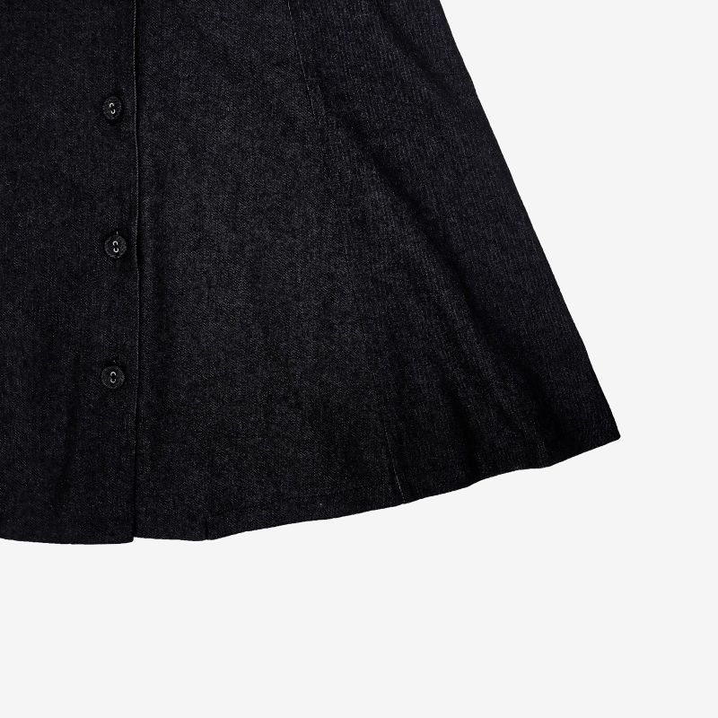 Clony Puff Raw Denim Dress