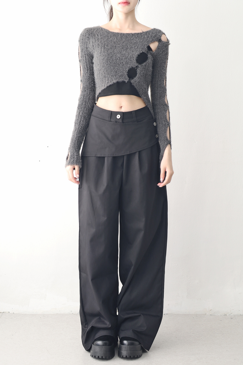 Smith's Unbalanced Slit Knit