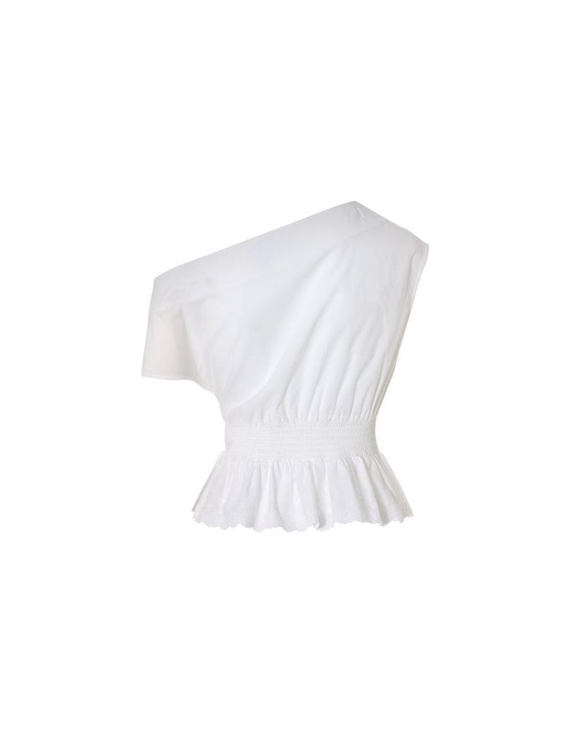 Drape lace blouse (Ivory)