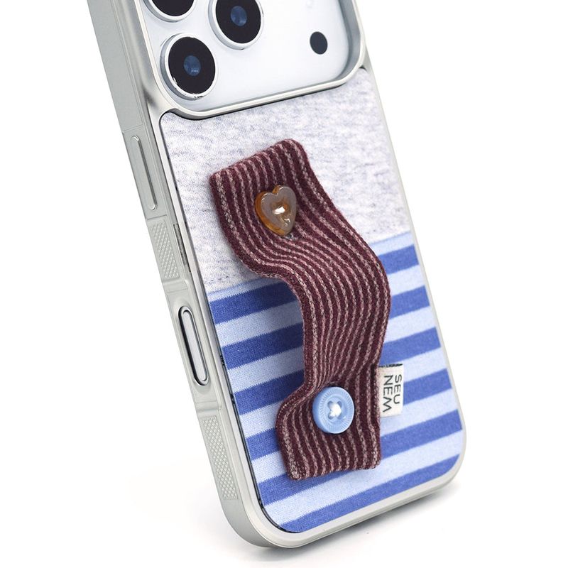 SUN CASE BUTTON PATCH BURGUNDY