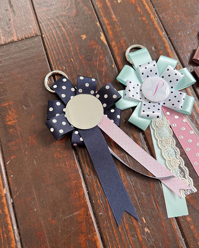 [MADE] ROSETTE MIRROR KEYRING (NAVY)