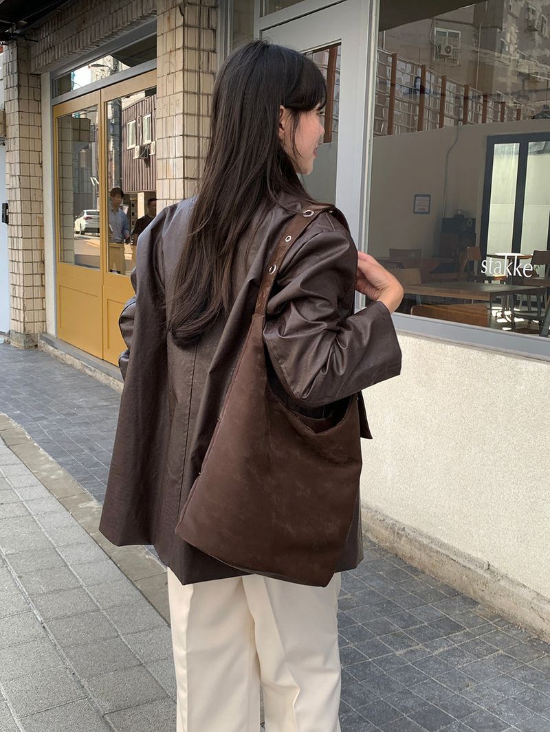 [MADE] Blending leather jacket