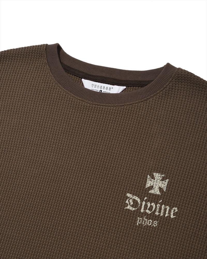 Divine Waffle Long Sleeved/Dark Brown