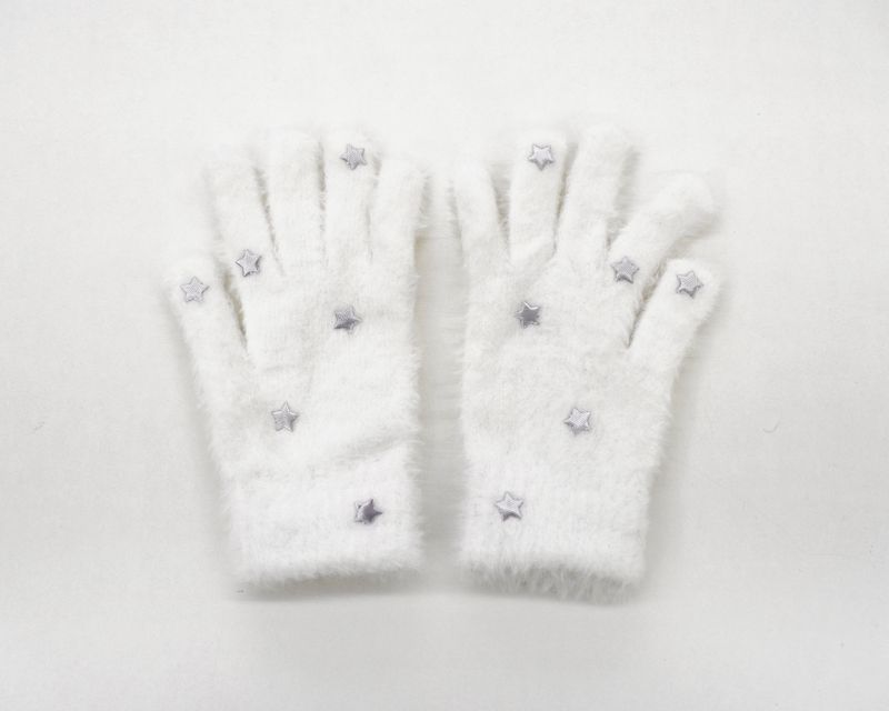 Minka star point fur gloves