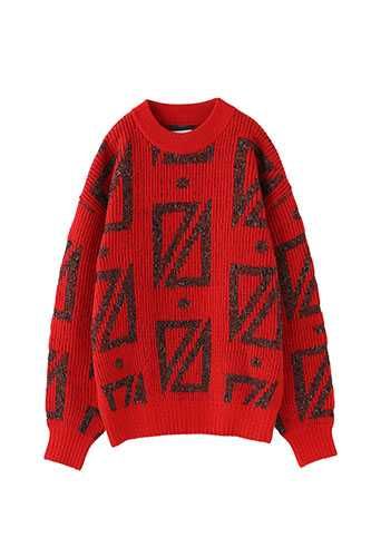 PA LOGO JACQARD KNIT
