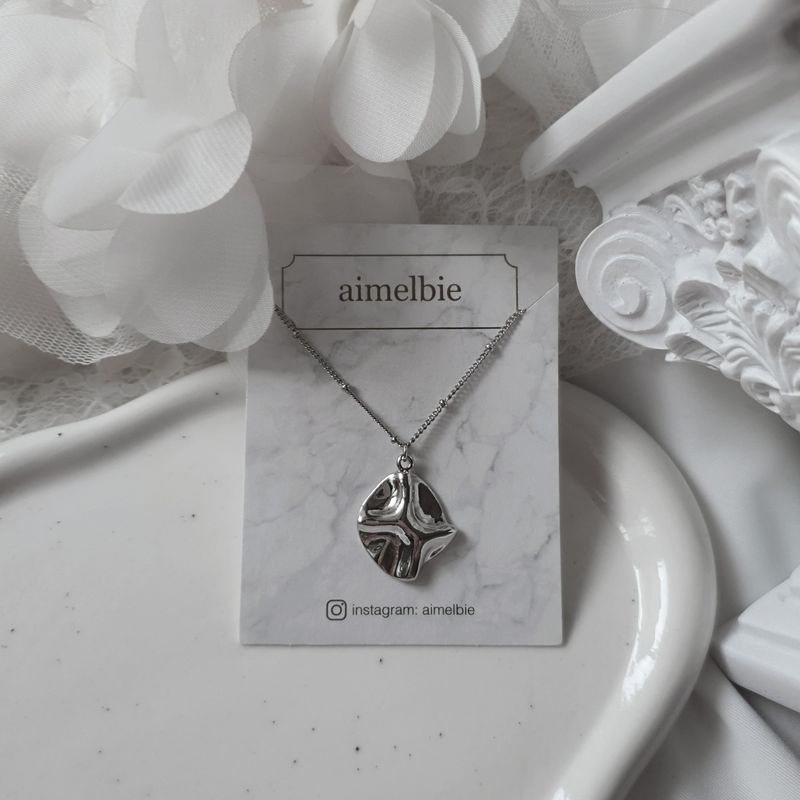 Modern Fragment Necklace - Silver