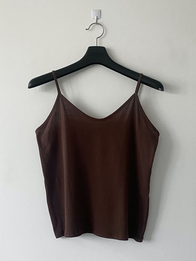 Natural linen sleeveless