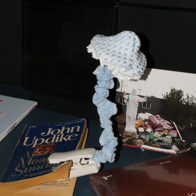 mushroom clamp lamp(sky blue)