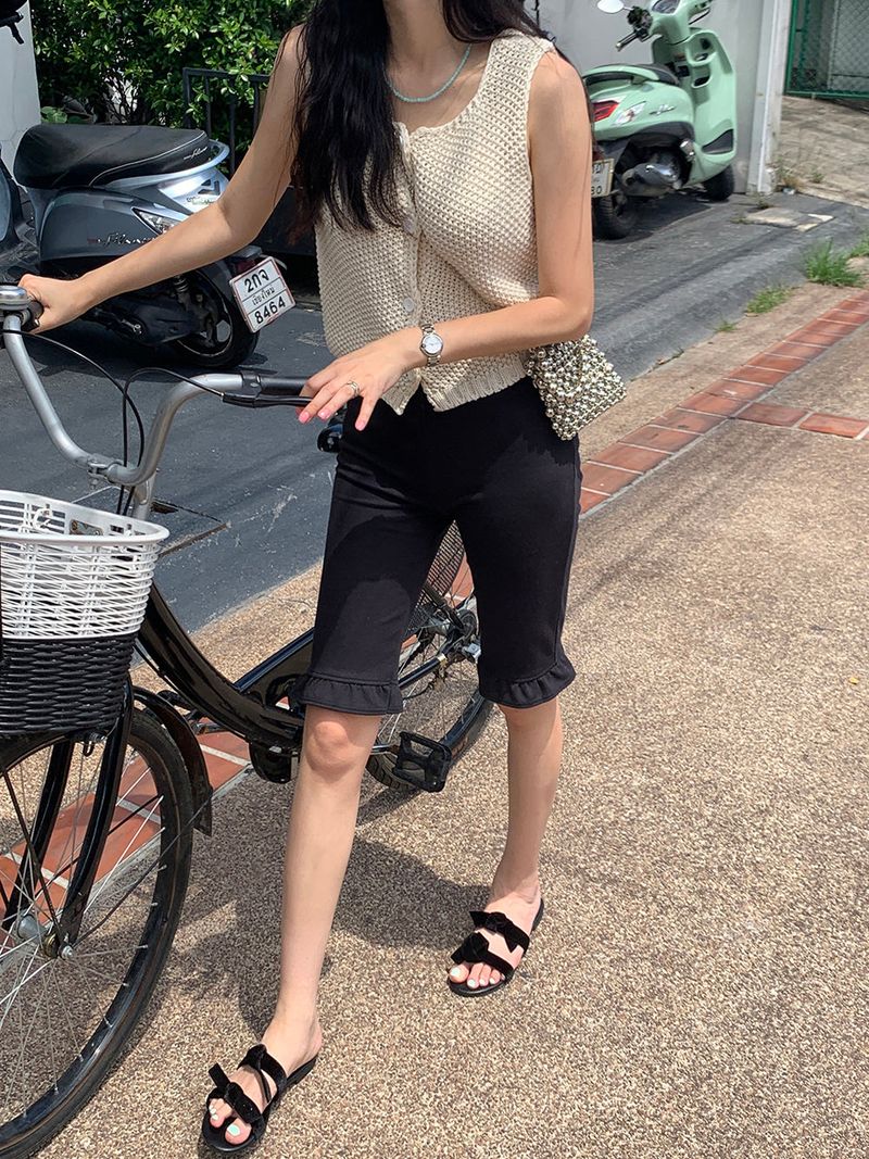 [MADE] LUBO FRILL BIKER PANTS