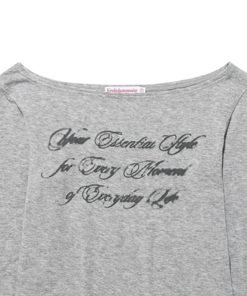 Sheer Wool Tencel LS Tee Grey (KIB6MFT566A)
