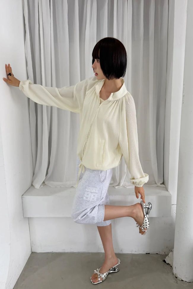 LIGHT SHIRRING JUMPER