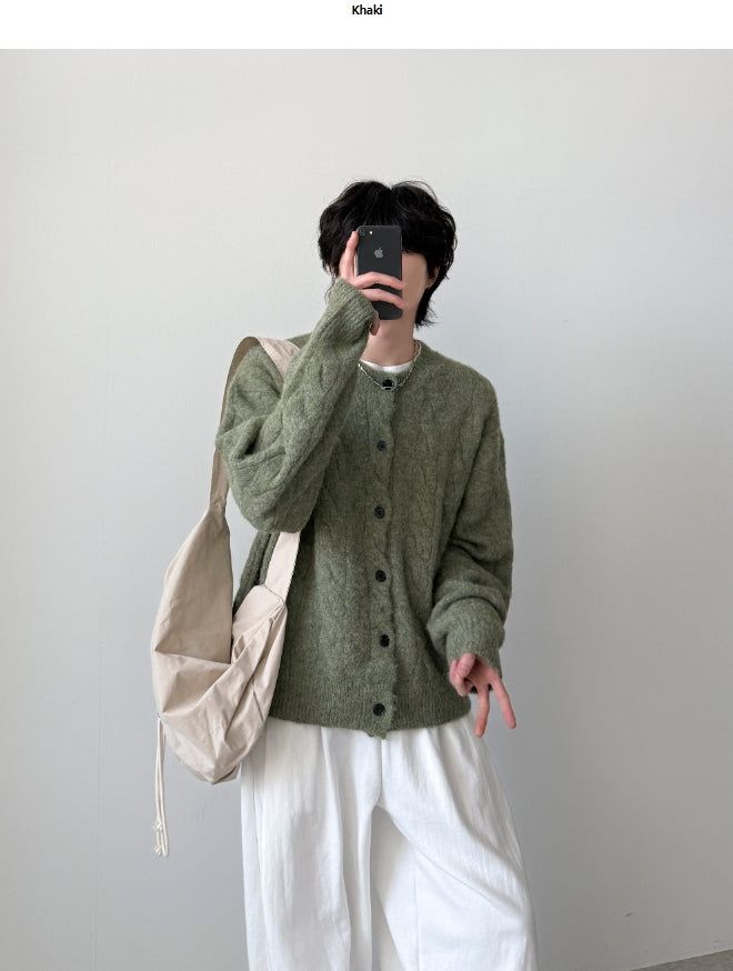 YOURNUS（ユアナス）の「Runan Cable Hair Cardigan（Tops）」