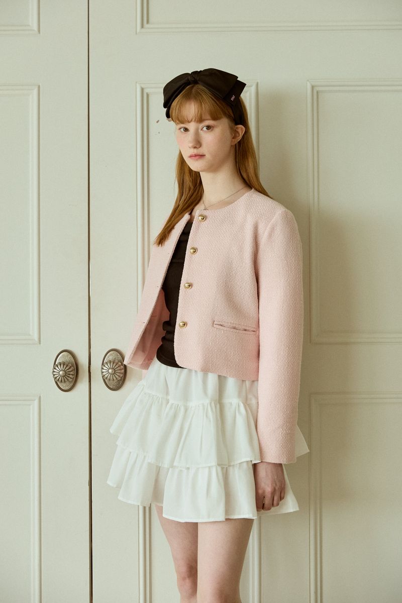 TIDY ROUND TWEED JACKET