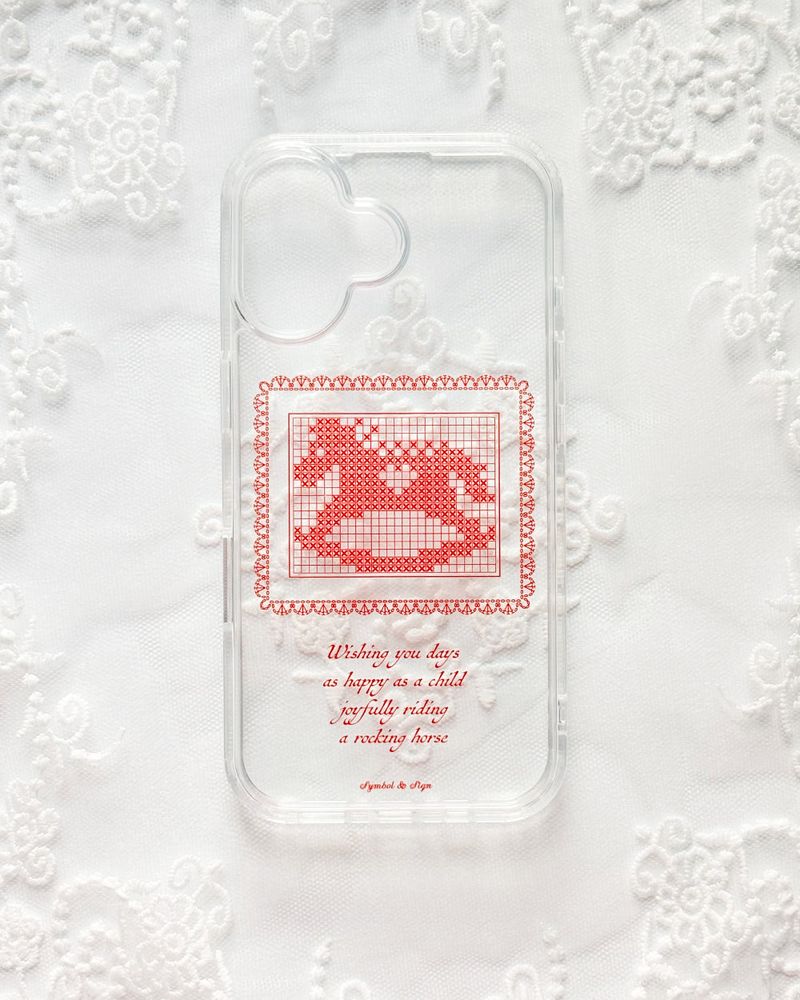 Symbol & Sign(シンボルアンドサイン)の「【MADE】 Childhood Rocking Horse | Clear Case - Red(Smartphone Accessories)」