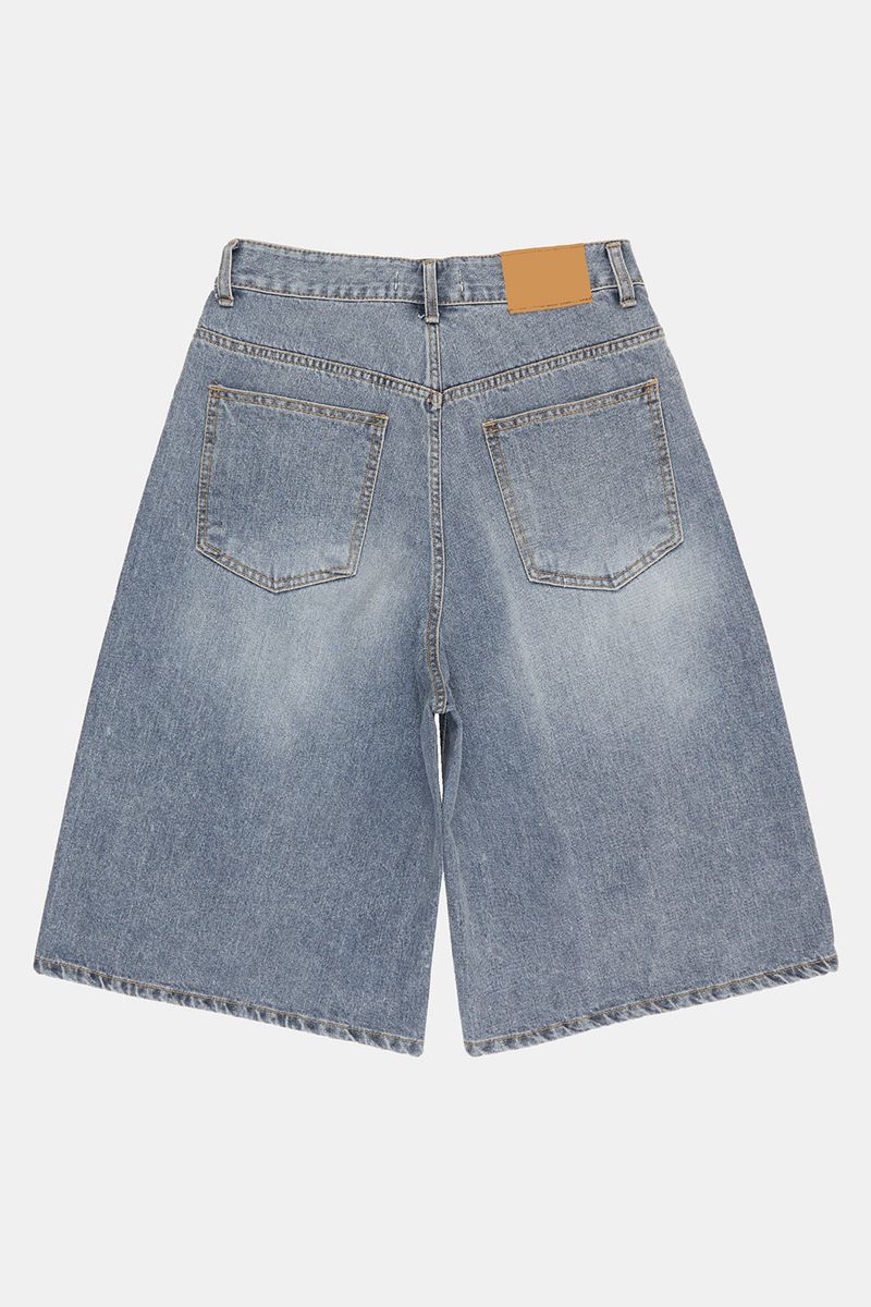 Faded vintage bermuda denim pants