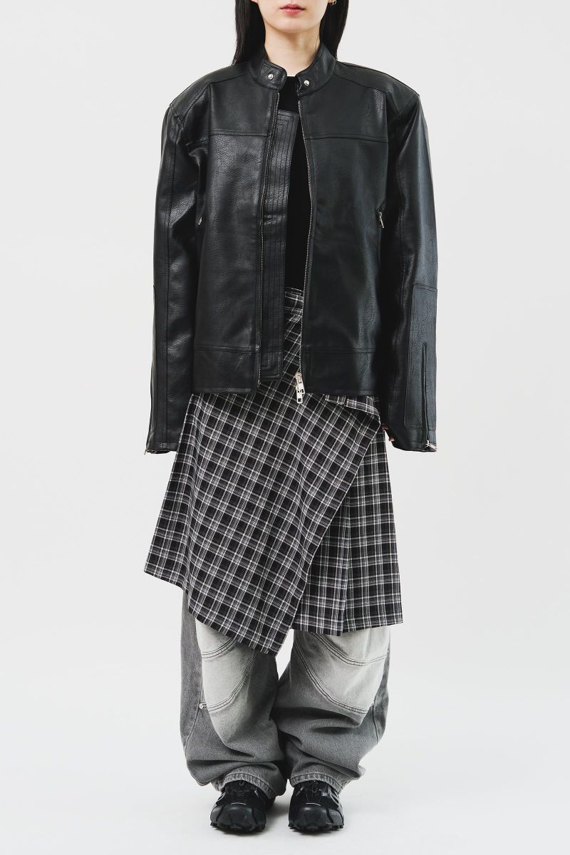 Burn Leather jacket (3color)