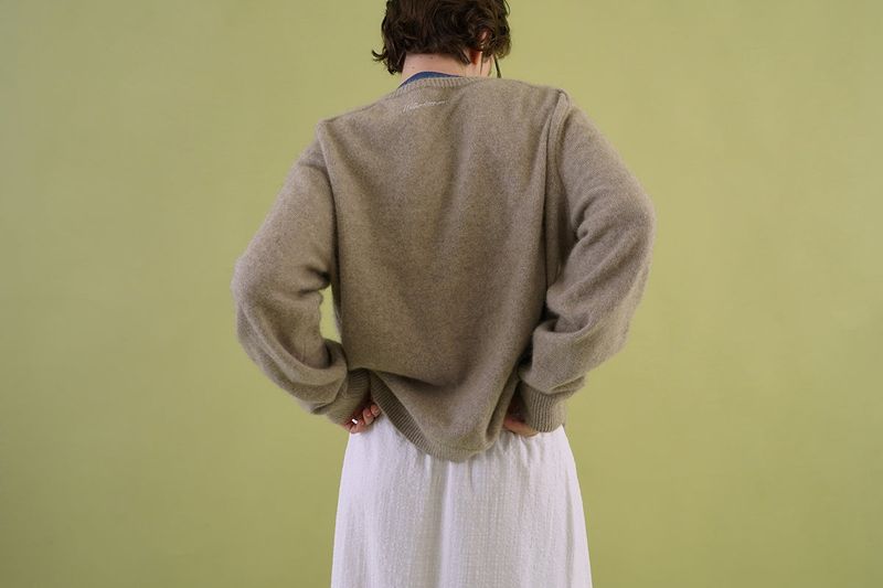 Cuddle raccoon knit_mocha