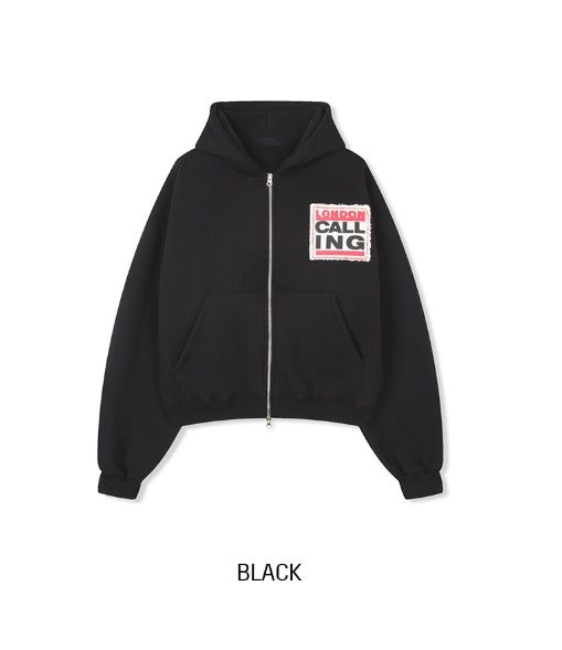 Collings Printed Crop Hoodie