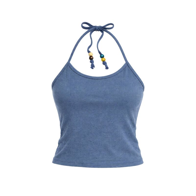 Sserpe(セルぺ)の「Beads Pigment Halter Neck Sleeveless Blue(Tops)」