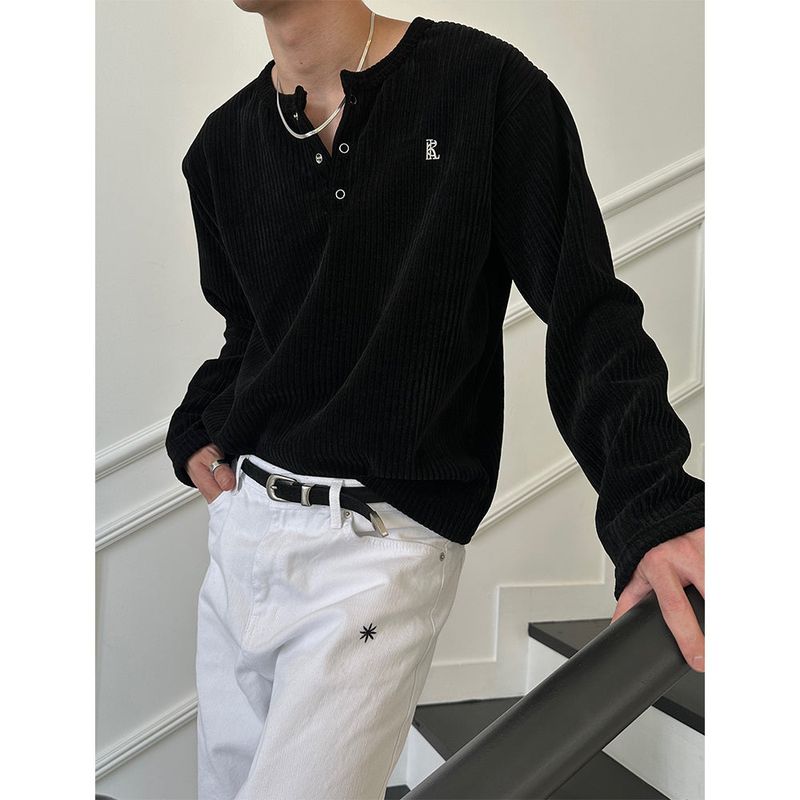 [MADE] Velvet golgi henry neck knit sleeves(3color)