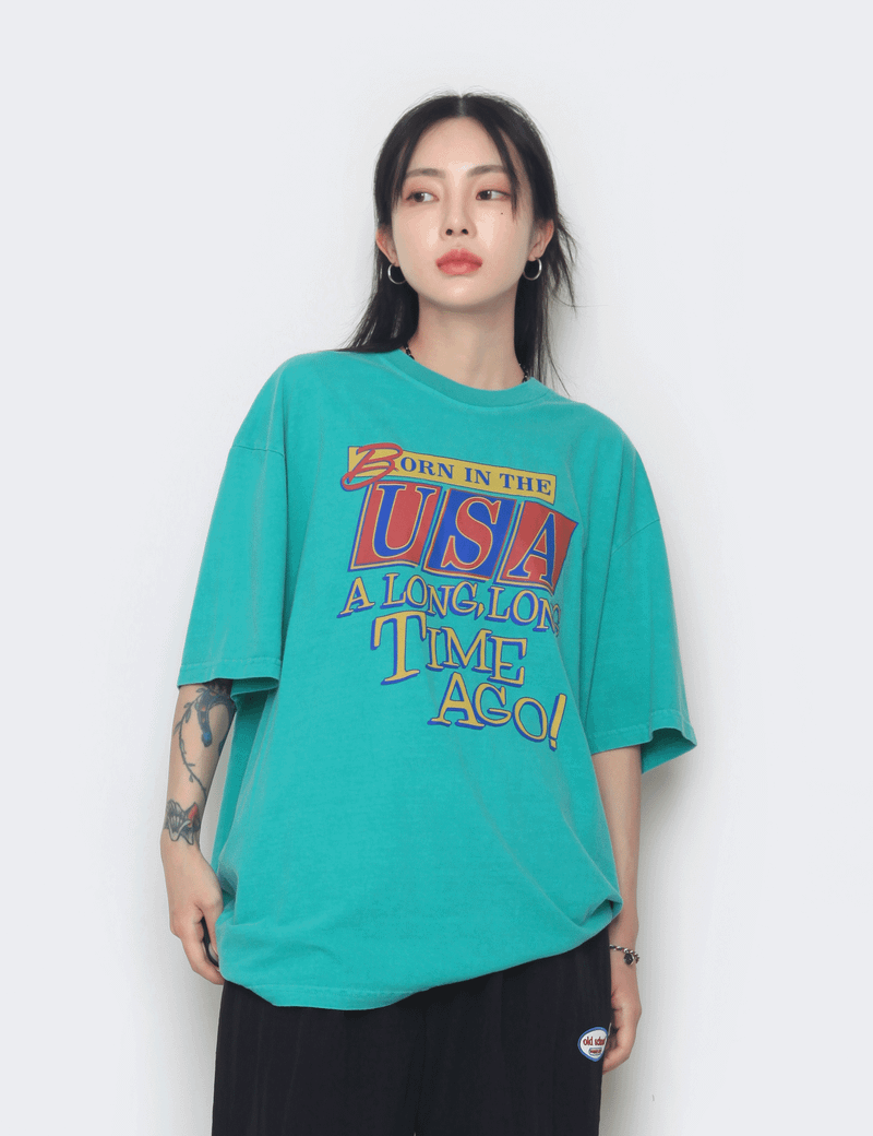 nutellike(ヌテールライク)の「BORN USA Short-Sleeved T-Shirt(Tops)」