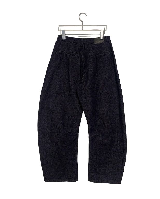 Creamb Cut Pintuck Denim Wide Pants