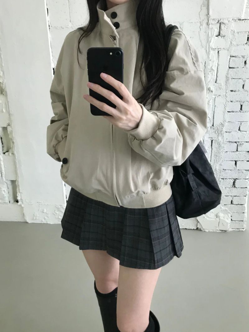 Kona Check Pleated Mini Skirt (one color)