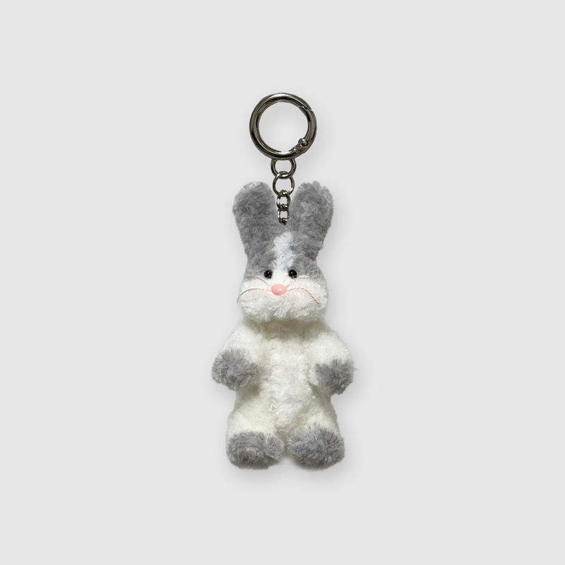 Papimyong（パピミョン）の「[made]グレーミックスウサギのキーホルダー m size（トイ/キーホルダー）」
