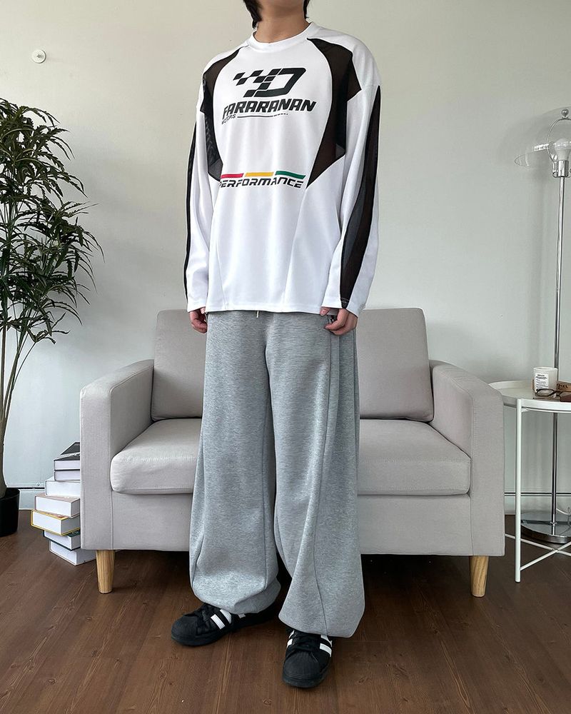 Side Snap Wide Sweatpants