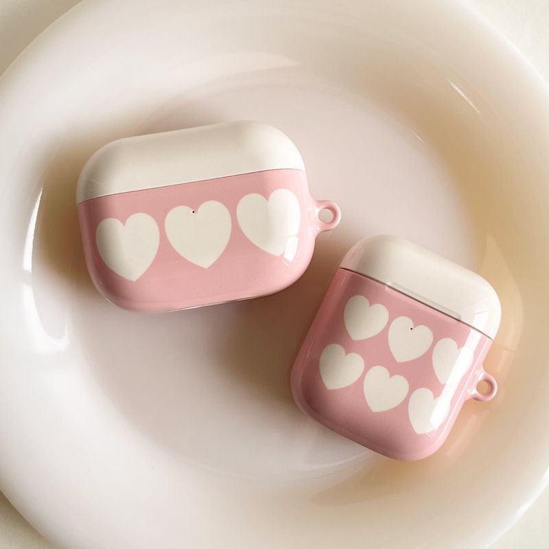 cutie heart glossy hard airpods case